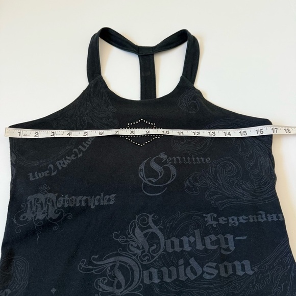 Harley Davidson Y2K Black Graphic Tank Top 2008 Las Vegas Nevada Size L - Picture 11 of 12